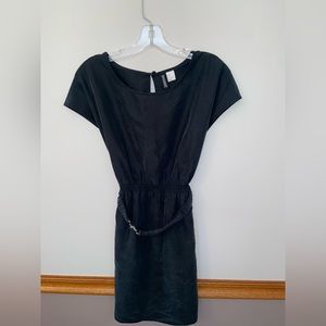 Black dress with belt, H&M, size US 4